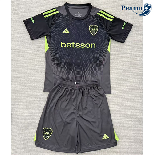 Camisola Futebol Boca Juniors Crianças Equipamento Goleiro Gris/Negro 2025-2026