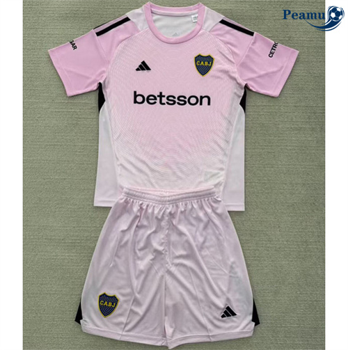 Camisola Futebol Boca Juniors Crianças Equipamento Goleiro Rosa 2025-2026