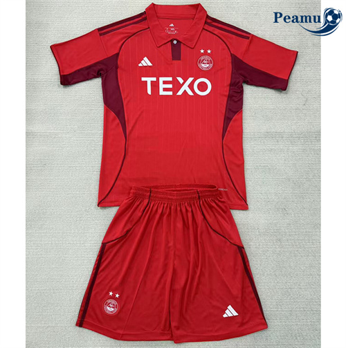 Camisola Futebol Aberdeen FC Crianças Principal Equipamento 2025-2026