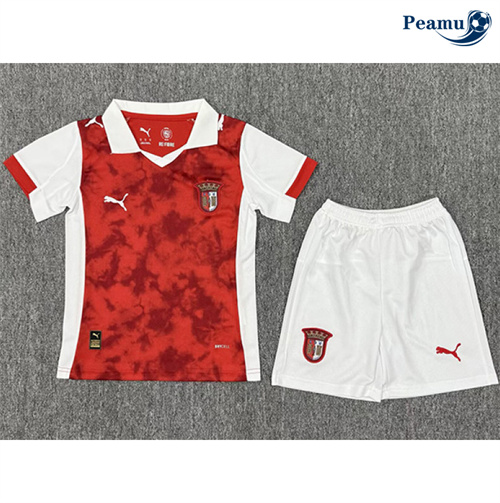 Camisola Futebol Braga Crianças Principal Equipamento 2025-2026