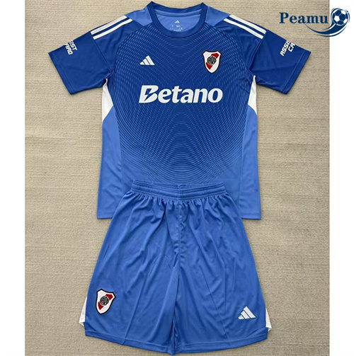 Camisola Futebol River Plate Crianças Equipamento Goleiro Azul 2025-2026