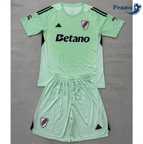 Camisola Futebol River Plate Crianças Equipamento Verde 2025-2026
