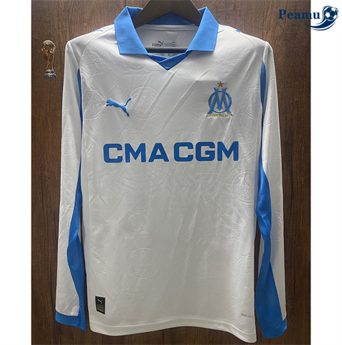 Camisola Futebol Marsella Principal Equipamento Mangas compridas 2025-2026