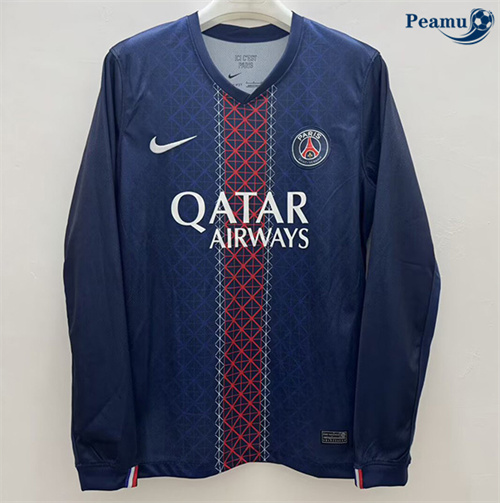 Camisola Futebol PSG Principal Equipamento Mangas compridas 2025-2026