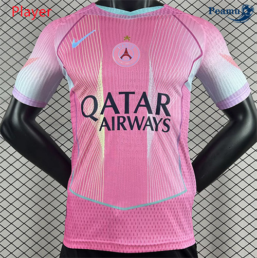 Camisola Futebol PSG Player Equipamento Rosa 2025-2026