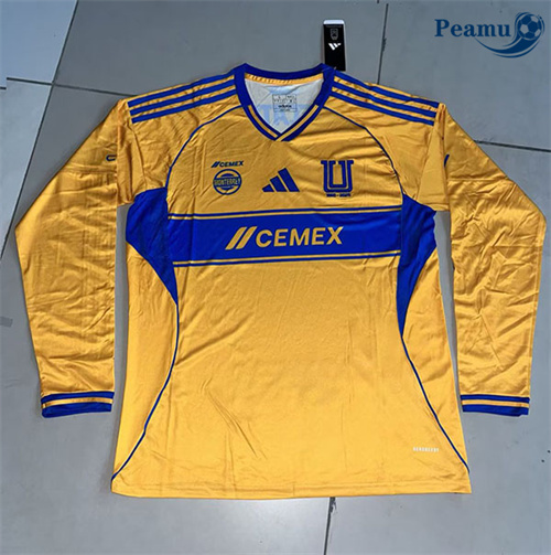 Camisola Futebol Tigres Principal Equipamento Mangas compridas 2025-2026
