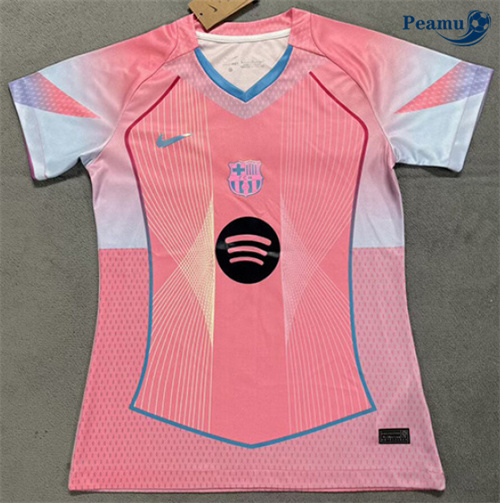 Camisola Futebol Barcelona Mulher Equipamento Rosa 2025-2026