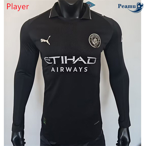 Camisola Futebol Manchester City Player Alternativa Equipamento Mangas compridas 2025-2026