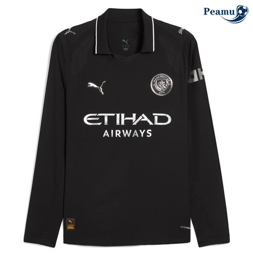 Camisola Futebol Manchester City Alternativa Equipamento Mangas compridas 2025-2026