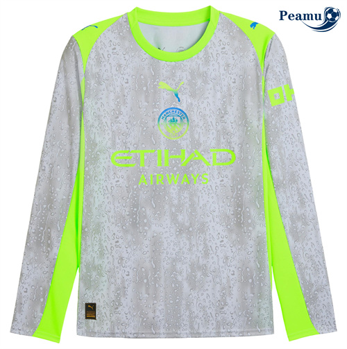 Camisola Futebol Manchester City Terceiro Equipamento Mangas compridas 2025-2026