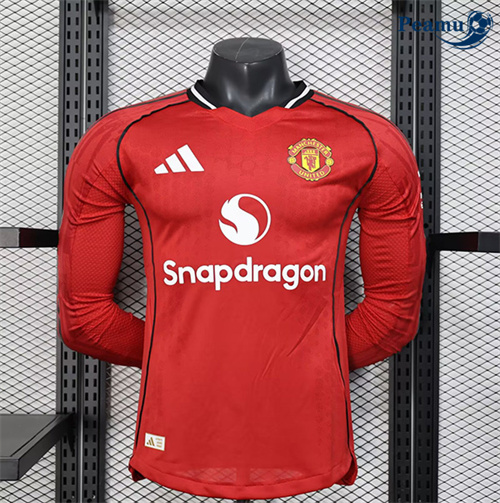 Camisola Futebol Manchester United Player Principal Equipamento Mangas compridas 2025-2026