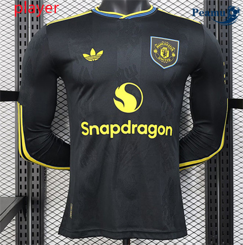 Camisola Futebol Manchester United Player Terceiro Equipamento Mangas compridas 2025-2026