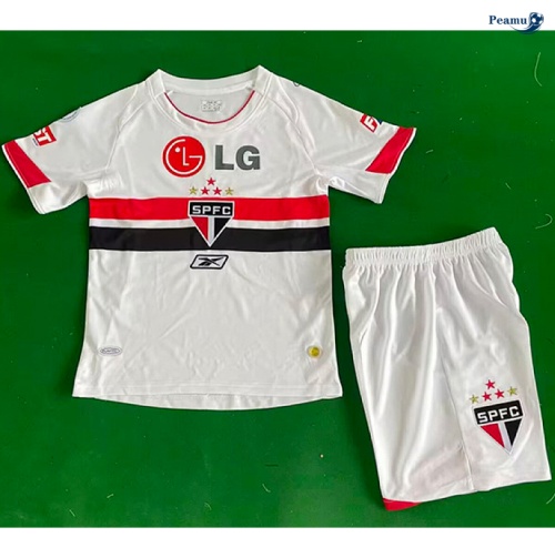Camisola Futebol Retrô Sao Paulo Crianças Principal Equipamento 2007-08