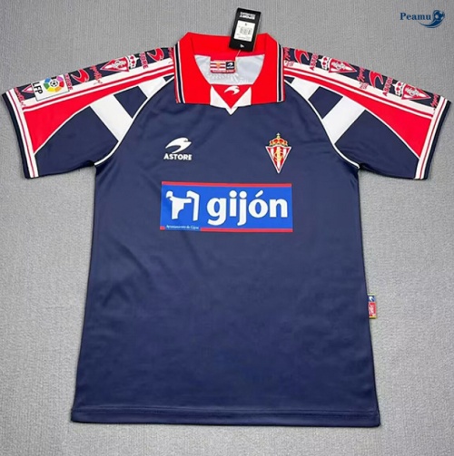 Camisola Futebol Retrô Sporting Gijon Alternativa Equipamento 1999-00