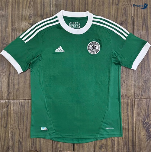 Camisola Futebol Retrô Alemania Alternativa Equipamento Verde 2012