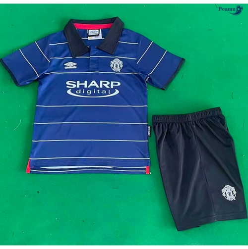 Camisola Futebol Retrô Manchester United Crianças Alternativa Equipamento 1999-00
