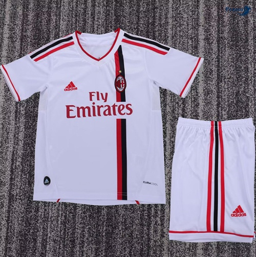 Camisola Futebol Retrô AC Milan Crianças Alternativa Equipamento 2011-12