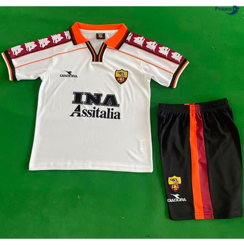 Camisola Futebol Retrô AS Roma Crianças Alternativa Equipamento 1998-99