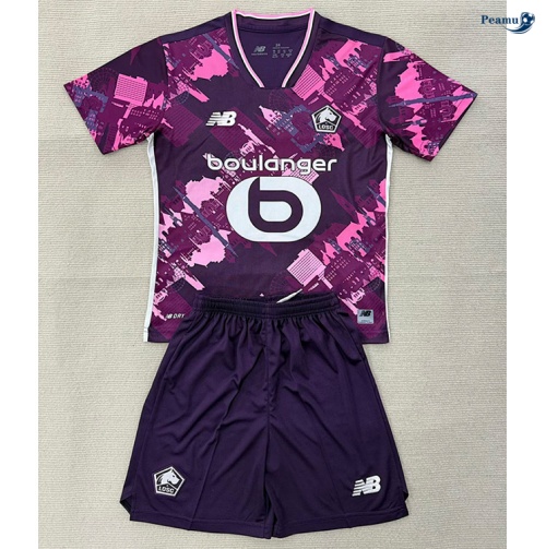 Camisola Futebol Lille OSC Crianças Quatro Equipamento 2025-2026