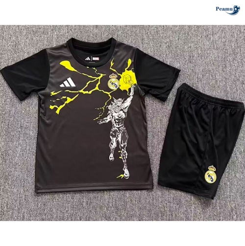 Camisola Futebol Real Madrid Crianças Equipamento collaboration preto 2025-2026