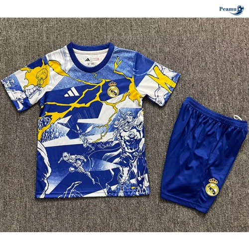 Camisola Futebol Real Madrid Crianças Equipamento cooperar azul 2025-2026