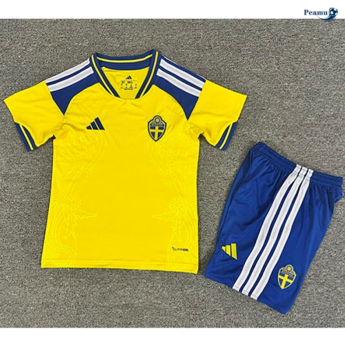 Camisola Futebol Suécia Crianças Principal Equipamento 2026-2027