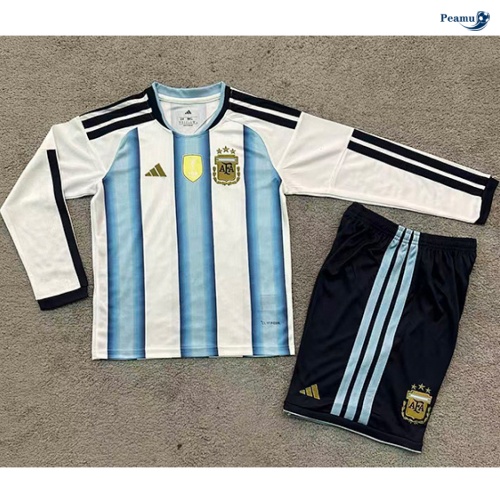 Camisola Futebol Argentina Crianças Principal Equipamento Manga comprida 2026-2027