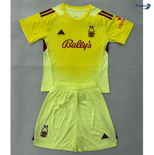 Camisola Futebol Nottingham Forest Crianças Equipamento Goleiro amarelo 2025-2026