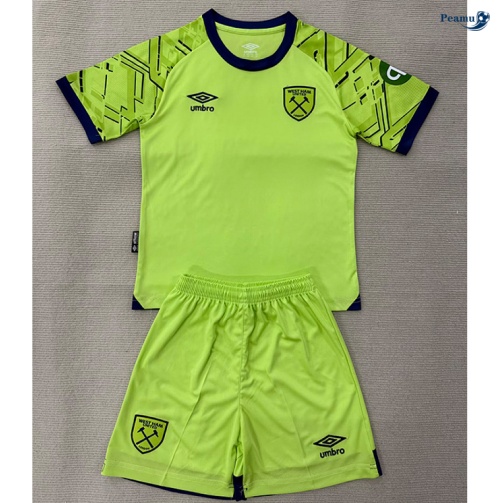 Camisola Futebol West Ham United Crianças Equipamento Goleiro Verde 2025-2026