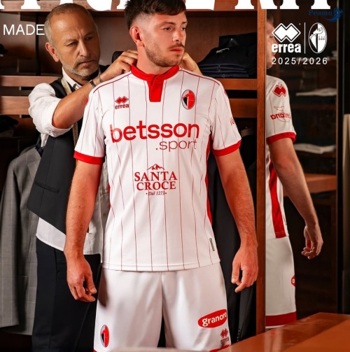 Camisola Futebol SSC Bari Principal Equipamento Branco 2025-2026