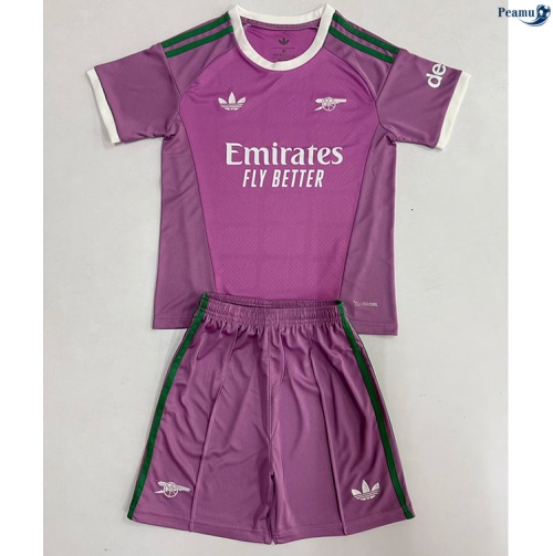 Camisola Futebol Arsenal Enfant Equipamento Goleiro Roxo 2026-2027