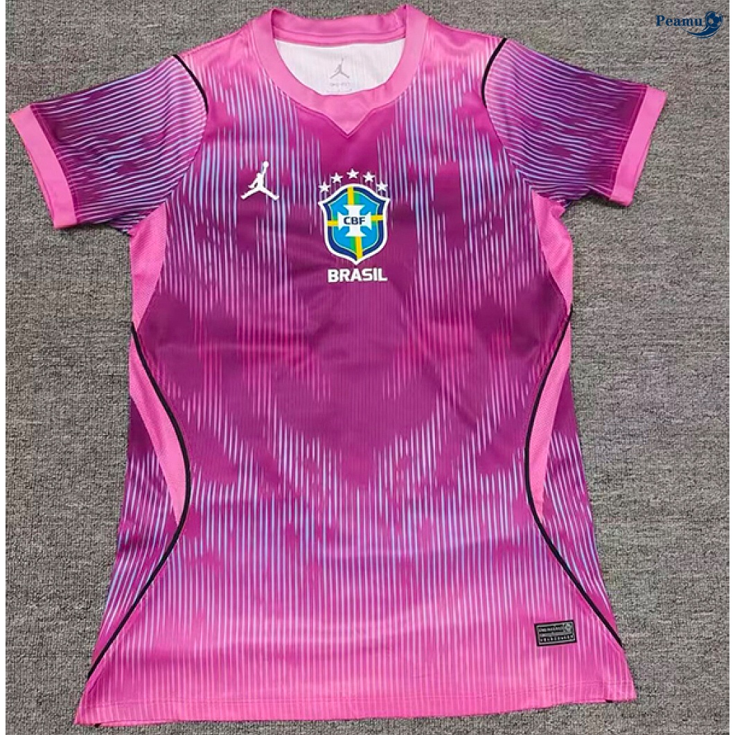 Camisola Futebol Brasil Equipamento Rosa/vermelho 2026-2027