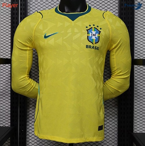 Camisola Futebol Brasil Player Principal Equipamento Manga comprida 2026-2027
