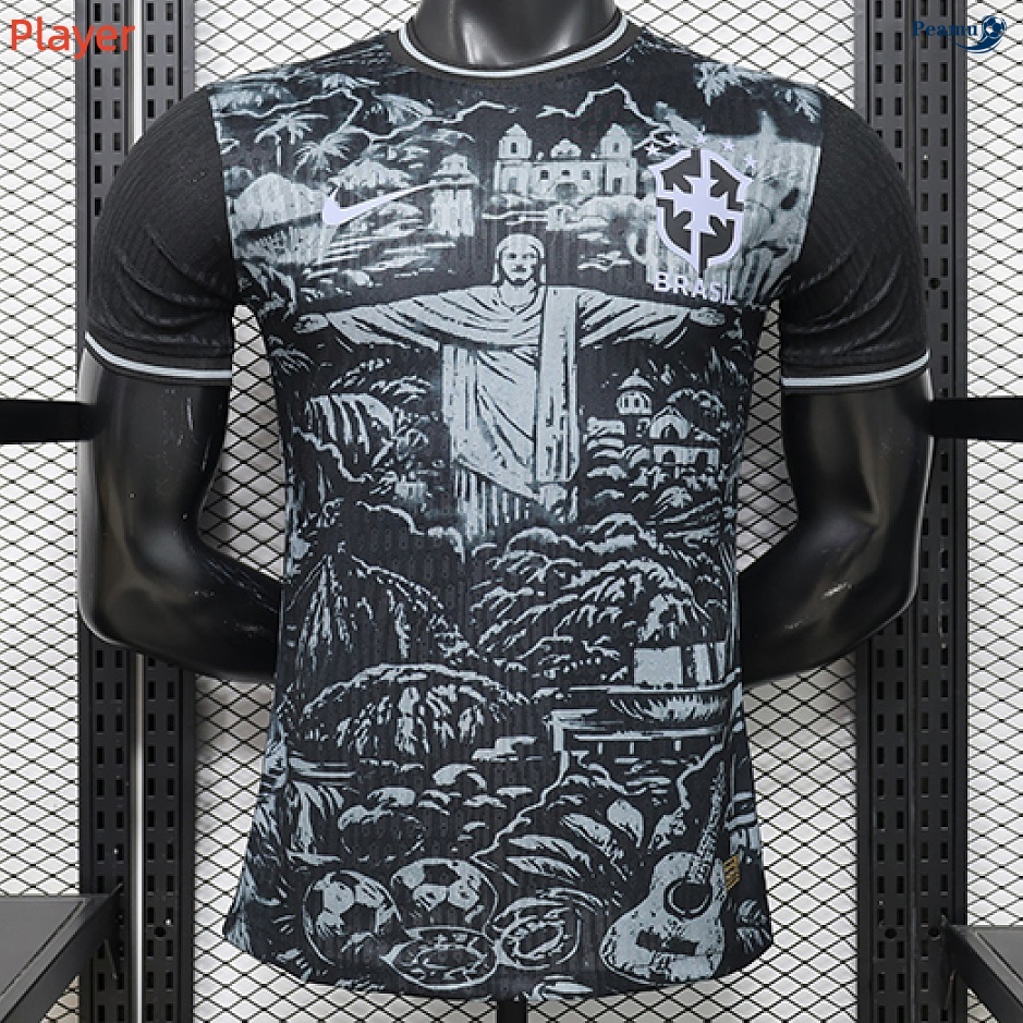 Camisola Futebol Brasil Player Equipamento especial preto/Gris 2026-2027