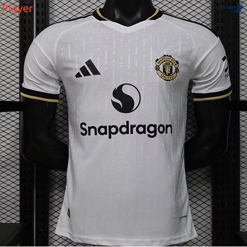 Camisola Futebol Manchester United Player Equipamento Branco 2026-2027