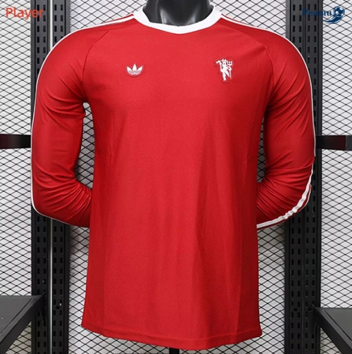 Camisola Futebol Manchester United Player Equipamento Manga comprida Retro vermelho 2026-2027
