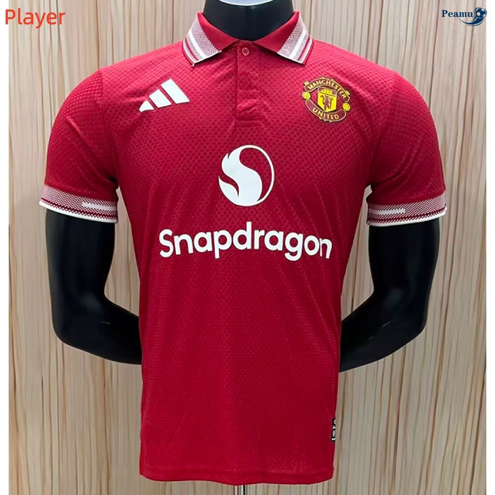 Camisola Futebol Manchester United Polo Player Equipamento vermelho 2026-2027