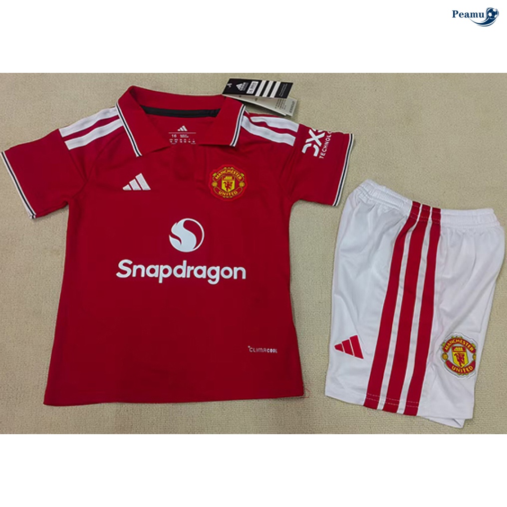 Camisola Futebol Manchester United Crianças Principal Equipamento 2026-2027