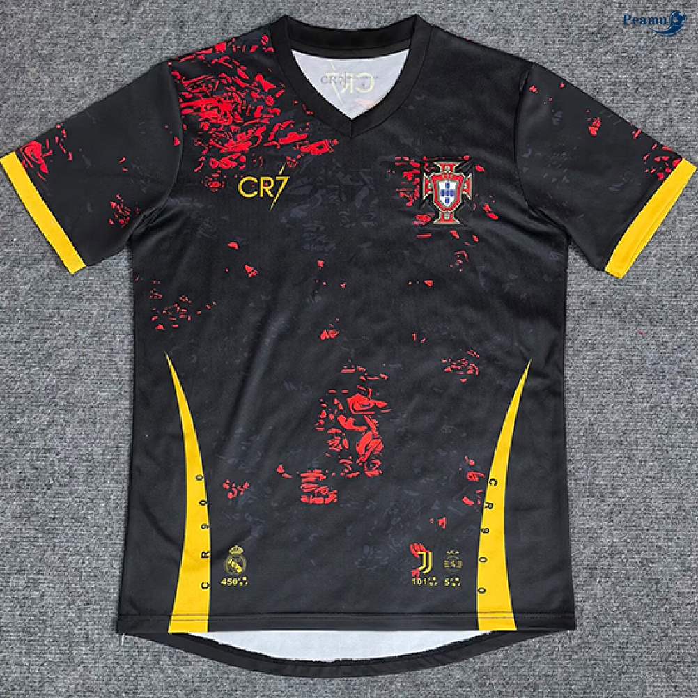 Camisola Futebol Portugal Equipamento especial CR7 preto 2026-2027