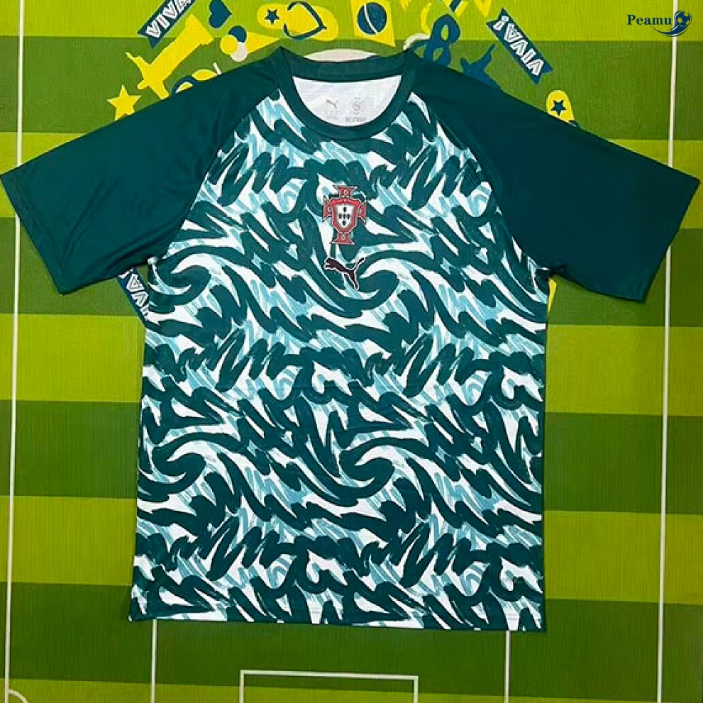 Camisola Futebol Portugal Equipamento Treinamento verde 2026-2027