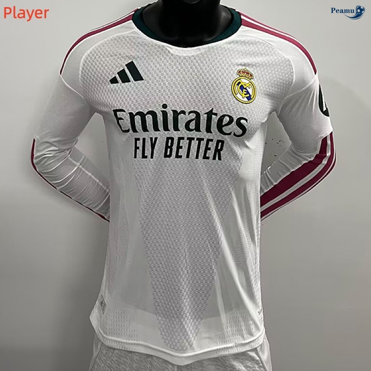 Camisola Futebol Real Madrid Player Principal Equipamento Manga comprida 2026-2027