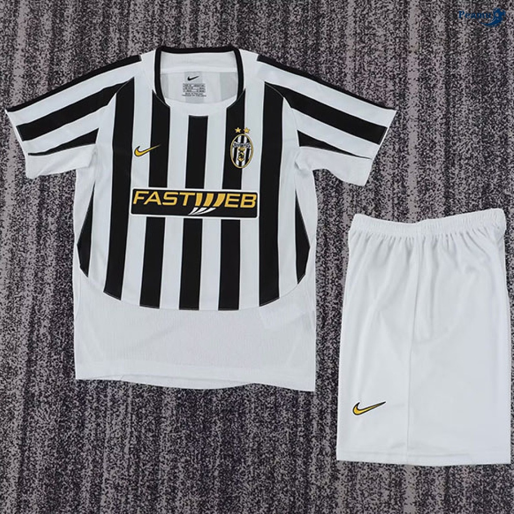 Camisola Futebol Retrô Juventus Crianças Principal Equipamento 2003-04