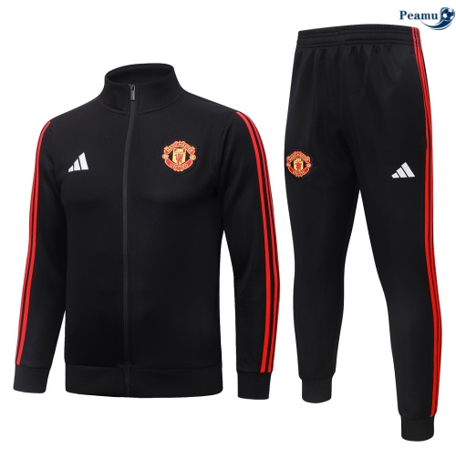 Casaco de Fato de Treino Manchester United Criancas negro/rojo 2026-2027