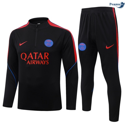 Fato de Treino PSG Criancas negro/rojo 2026-2027