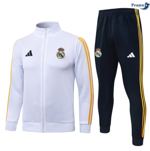 Casaco de Fato de Treino Real Madrid Criancas Blanco/Amarillo 2026-2027