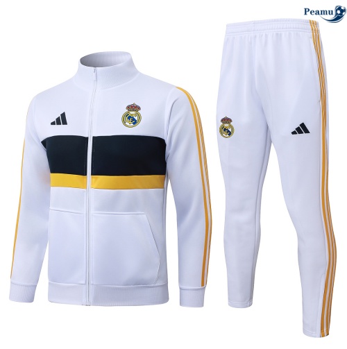 Casaco de Fato de Treino Real Madrid Criancas Blanco/Verde/Amarillo 2026-2027