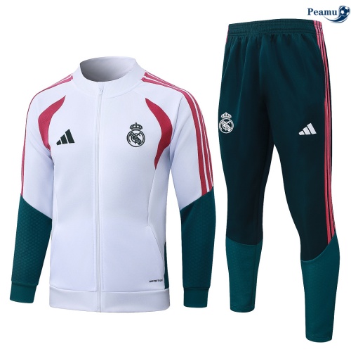 Casaco de Fato de Treino Real Madrid Criancas Blanco/Rosa 2026-2027