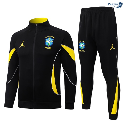 Casaco de Fato de Treino Brasil negro/Amarillo 2026-2027