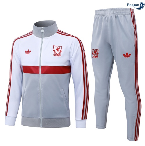 Casaco de Fato de Treino Liverpool Gris/Blanco 2026-2027