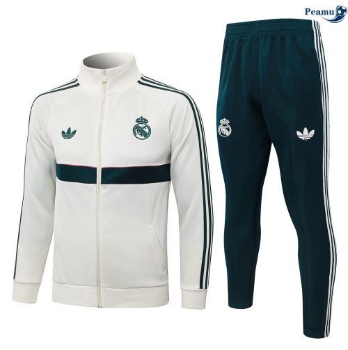 Casaco de Fato de Treino Real Madrid Branco roto/Verde-escuro 2026-2027